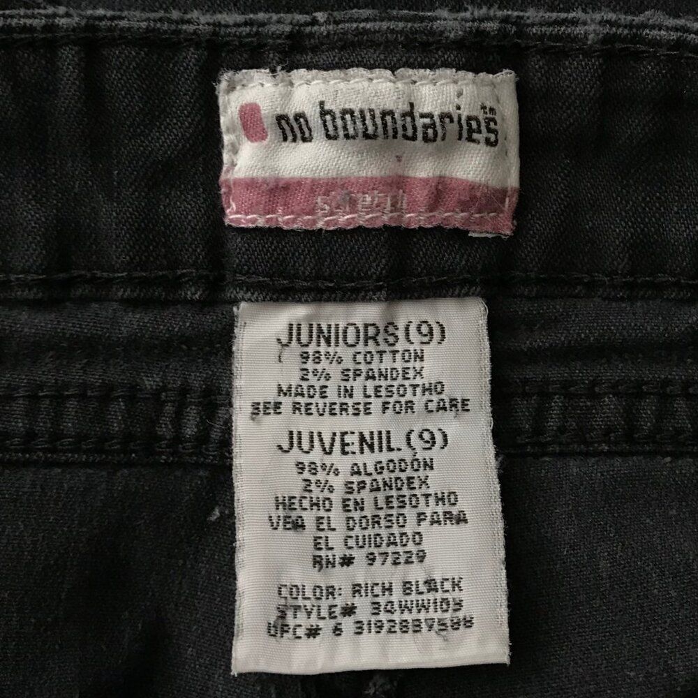 Womens Vintage Y2K Navy Indie Grunge Low Rise Streetwear Bootcut Cargo Jeans / 9 - Picture 6 of 6
